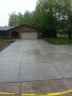 Freshly paved driveway.